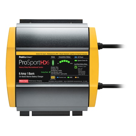 Promariner ProSportHD 6 Global Gen 4 - 6 Amp - 1 Bank Battery Charger 44023